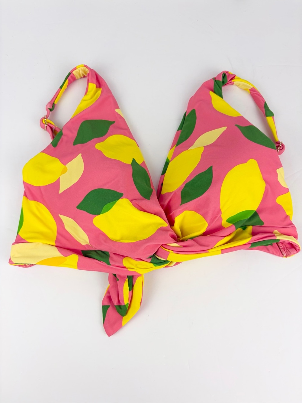 Kate Spade Lemon Print Bikini Top Large